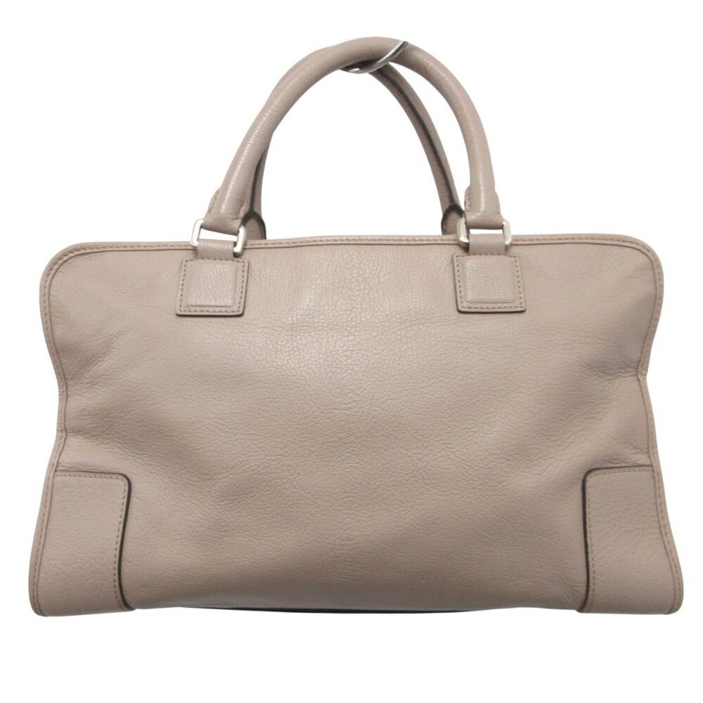 Loewe Amazona Anagram Handbag Leather Greige Gray